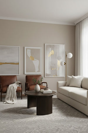 Oak Fluted Base Coffee Table | Novi Living Penny