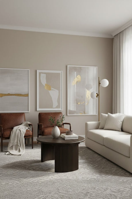 Oak Fluted Base Coffee Table | Novi Living Penny