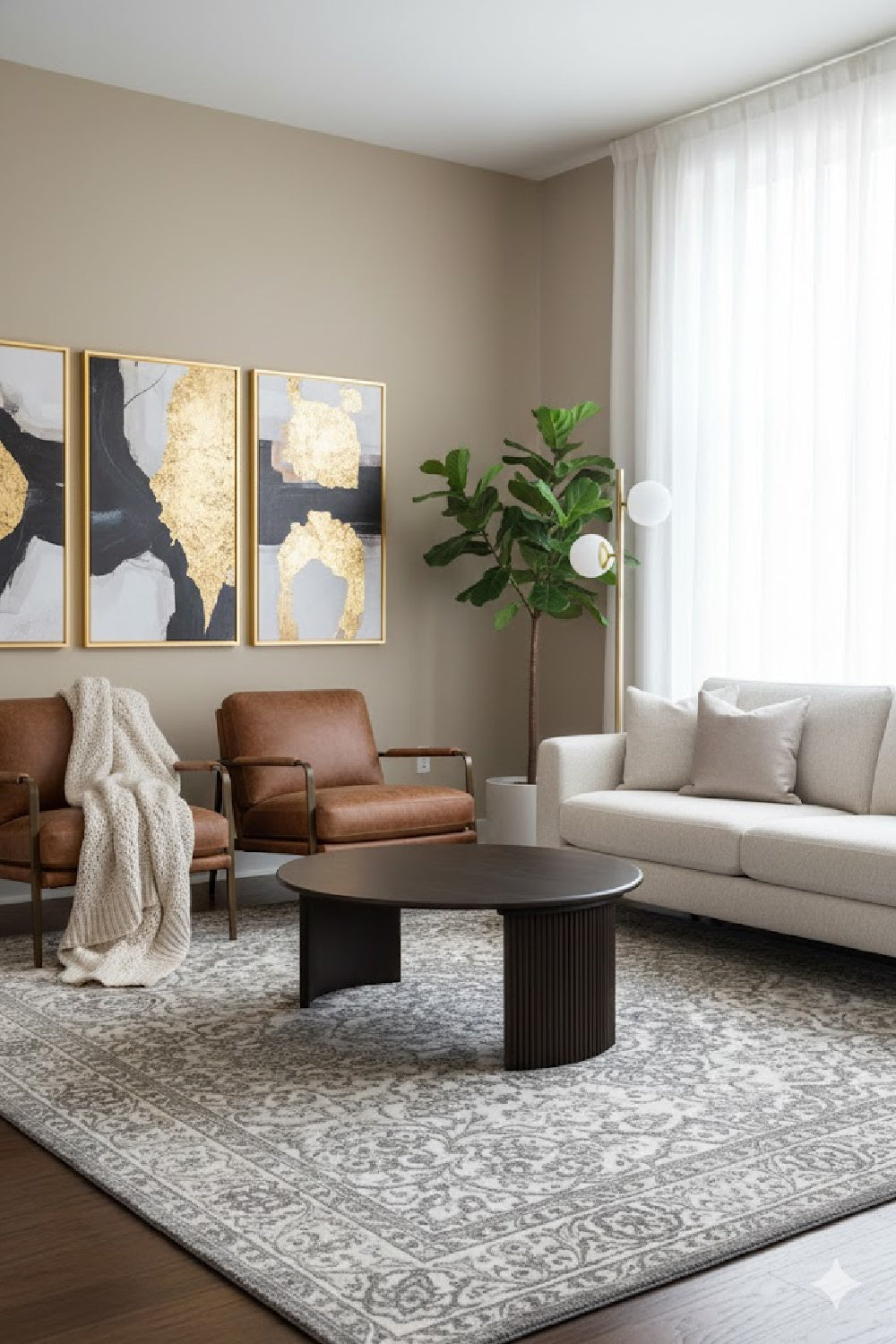 Oak Fluted Base Coffee Table | Novi Living Penny