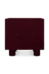 Modern European furniture - Red Wooden 1-Drawer Nightstand - www.oroa.com