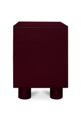 Modern European furniture - Red Wooden 1-Drawer Nightstand - www.oroa.com