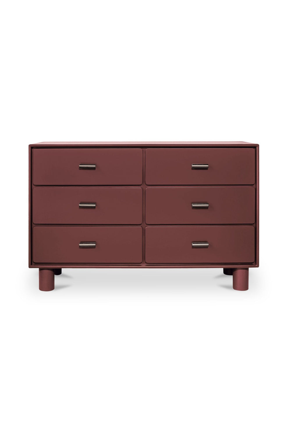 Red Wooden 6-Drawer Dresser | Novi Living Jolene