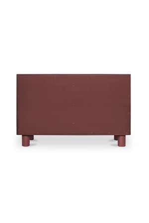 Red Wooden 6-Drawer Dresser | Novi Living Jolene