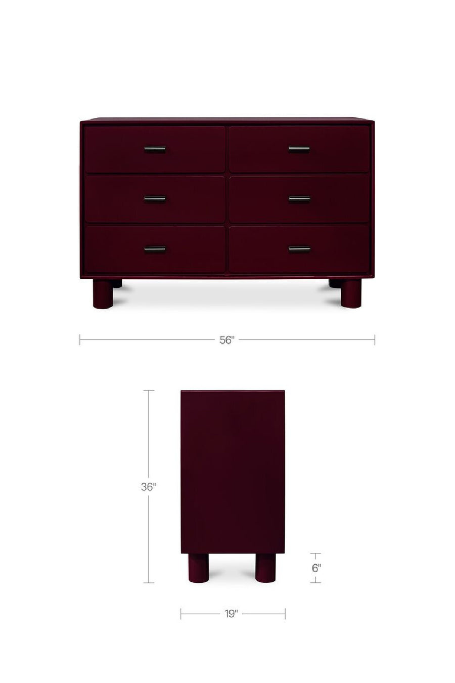 Dresser with dimensions and scale