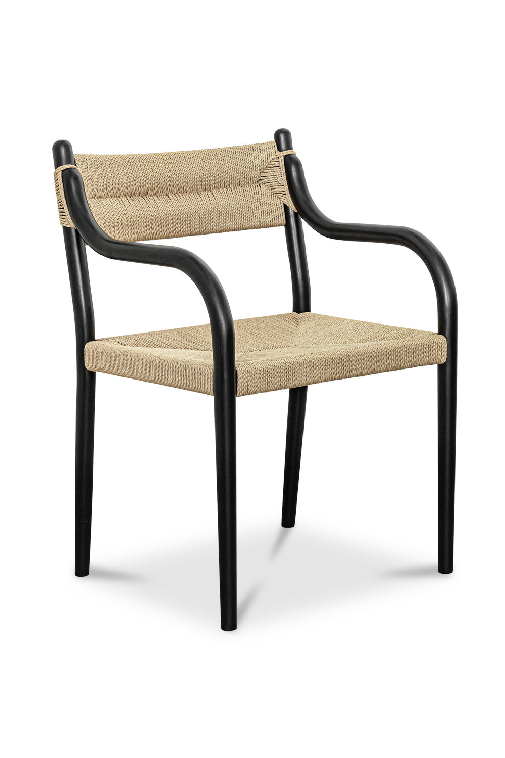 Modern European furniture - Minimalist Beech Wood & Rope Dining Chair - www.oroa.com