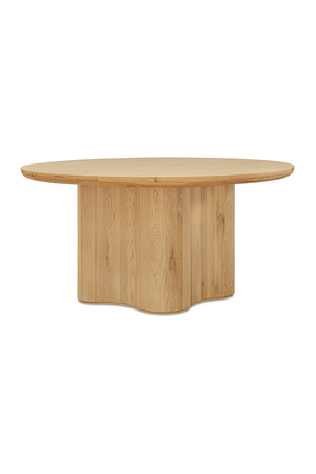 Modern European furniture - Natural Oak Veneer Dining Table - www.oroa.com