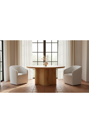 Natural Oak Veneer Dining Table | Novi Living Sidney | Oroa.com