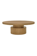 Modern European furniture - Fluted Round Oak Coffee Table - www.oroa.com