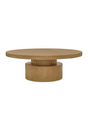 Modern European furniture - Fluted Round Oak Coffee Table - www.oroa.com