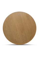 Modern European furniture - Fluted Round Oak Coffee Table - www.oroa.com