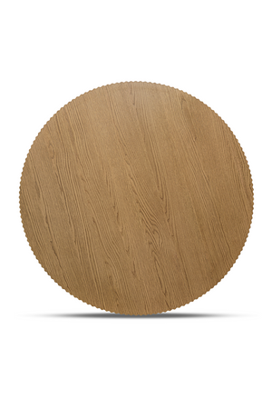 Fluted Round Oak Coffee Table | Novi Living Leigh | Oroa.com