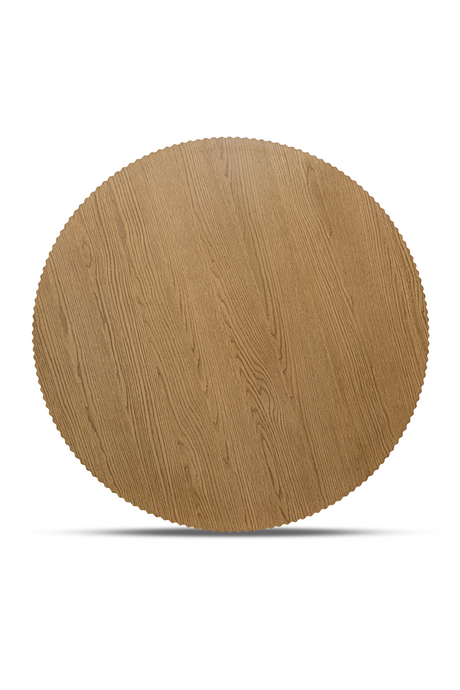 Modern European furniture - Fluted Round Oak Coffee Table - www.oroa.com