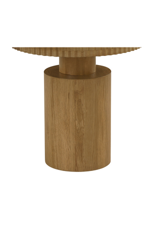 Fluted Round Oak Side Table | Novi Living Leigh | Oroa.com