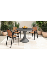Modern European furniture - Woven Design Outdoor Dining Chairs (2) - www.oroa.com