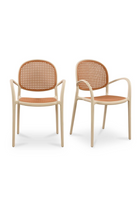 Modern European furniture - Woven Design Outdoor Dining Chairs (2) - www.oroa.com
