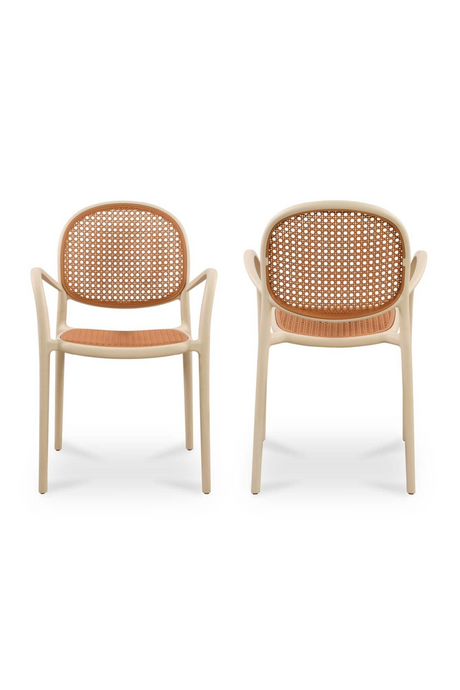 Modern European furniture - Woven Design Outdoor Dining Chairs (2) - www.oroa.com