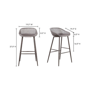 Modern European furniture - Molded Indoor/Outdoor Bar Stools (2) - www.oroa.com