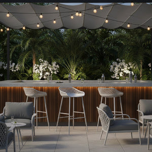 Modern European furniture - Molded Indoor/Outdoor Bar Stools (2) - www.oroa.com