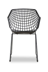 Modern European furniture - Black Perforated Indoor/Outdoor Dining Chairs (2) - www.oroa.com