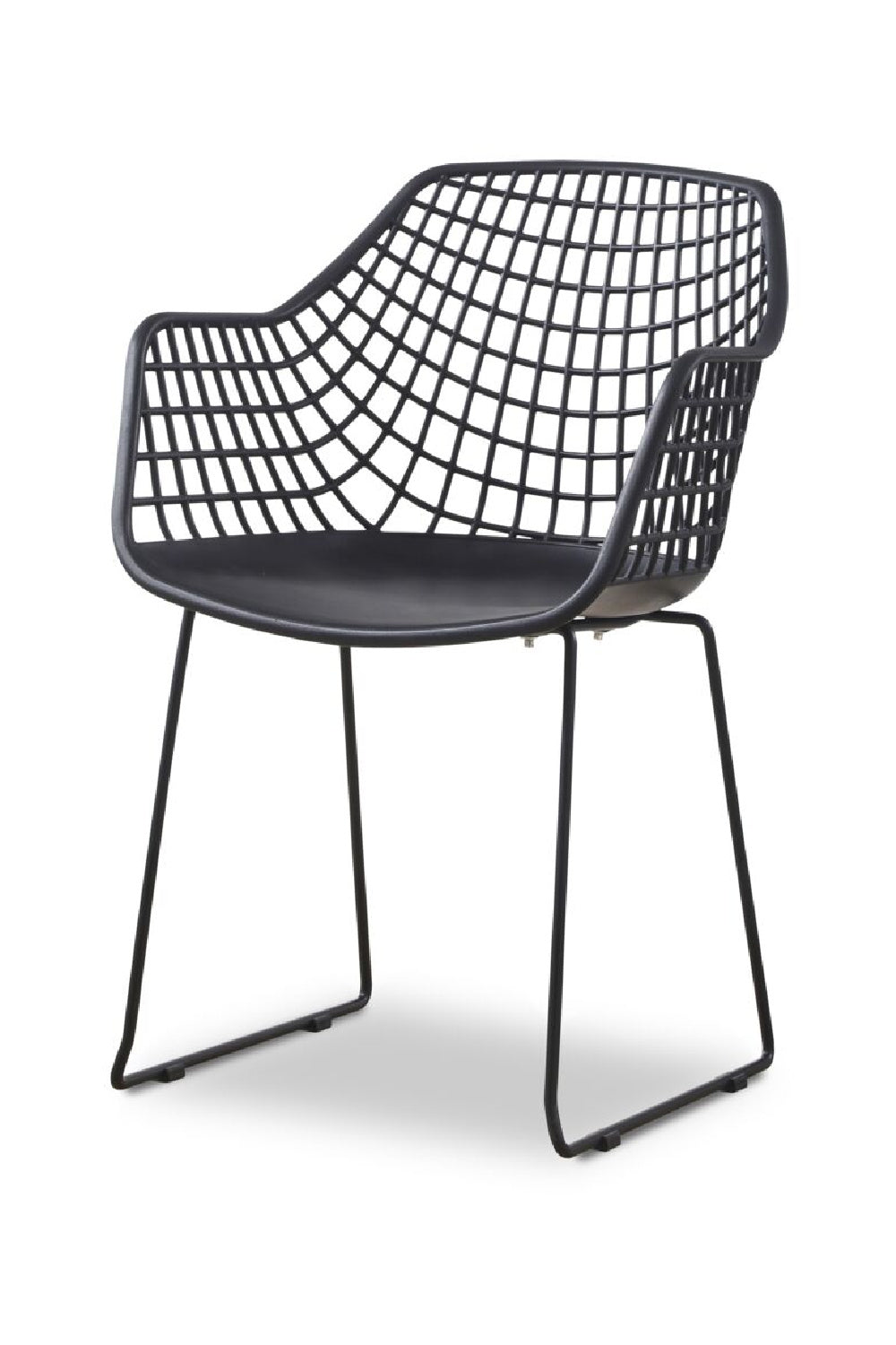 Black Perforated Indoor/Outdoor Dining Chairs (2) | Novi Living Honolulu | Oroa.com