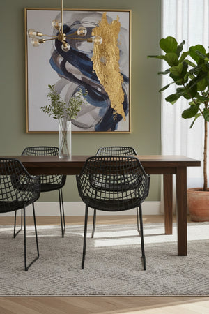 Black Perforated Indoor/Outdoor Dining Chairs (2) | Novi Living Honolulu | Oroa.com