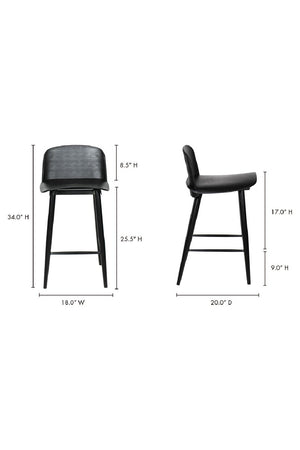 Black Indoor/Outdoor Counter Stools (2) | Novi Living Looey | Oroa.com