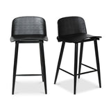 Modern European furniture - Black Indoor/Outdoor Counter Stools (2) - www.oroa.com