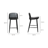 Modern European furniture - Black Indoor/Outdoor Counter Stools (2) - www.oroa.com