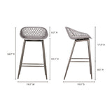 Modern European furniture - Diamond-Mesh Indoor/Outdoor Counter Stools (2) - www.oroa.com
