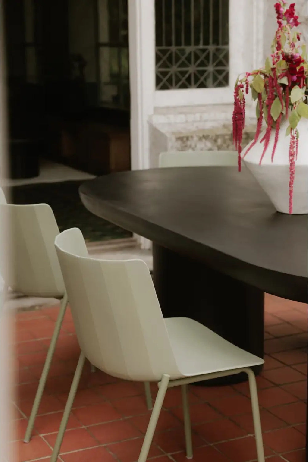 Modern European furniture - Green Outdoor Dining Chairs (2) - www.oroa.com