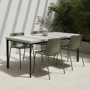 Modern European furniture - Green Outdoor Dining Chairs (2) - www.oroa.com