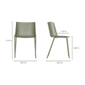   Modern European furniture - Green Outdoor Dining Chairs (2) - www.oroa.com | Oroa.com