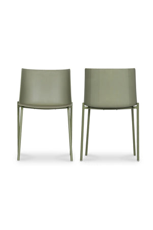 Modern European furniture - Green Outdoor Dining Chairs (2) - www.oroa.com