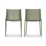 Modern European furniture - Green Outdoor Dining Chairs (2) - www.oroa.com