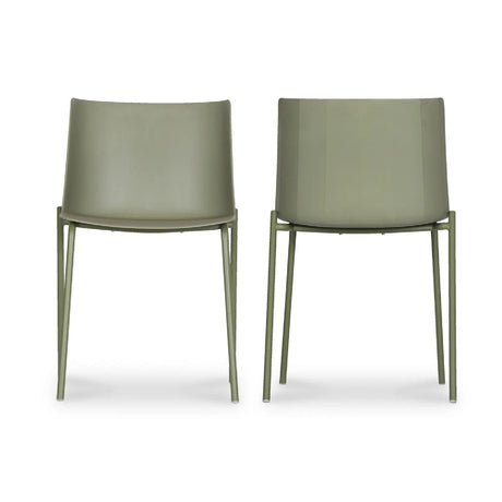 Modern European furniture - Green Outdoor Dining Chairs (2) - www.oroa.com