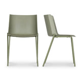 Modern European furniture - Green Outdoor Dining Chairs (2) - www.oroa.com