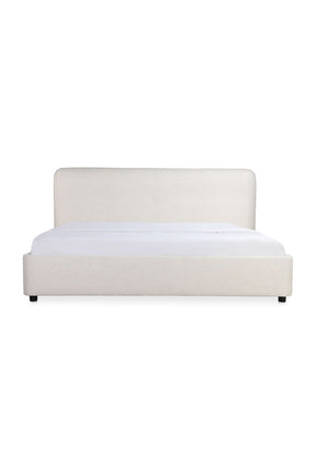 Modern European furniture - White Linen Queen Bed - www.oroa.com