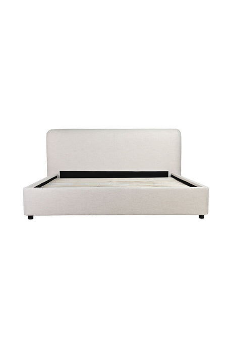 Modern European furniture - White Linen Queen Bed - www.oroa.com