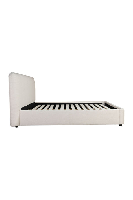 Modern European furniture - White Linen King Bed - www.oroa.com