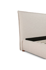 Modern European furniture - Beige Linen Blend Bed - www.oroa.com