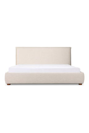 Modern European furniture - Beige Linen Blend Bed - www.oroa.com