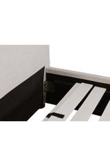Modern European furniture - Beige Linen Blend Bed - www.oroa.com