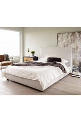 Modern European furniture - Gray Linen Blend Bed - www.oroa.com