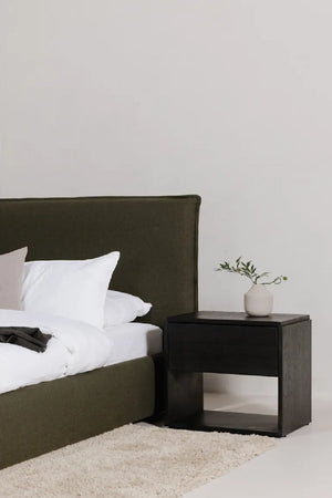 Modern European furniture - Green Linen Blend King Bed - www.oroa.com