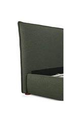Modern European furniture - Green Linen Blend King Bed - www.oroa.com