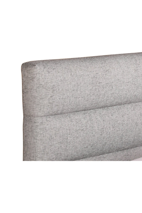 Modern European furniture - Gray Channeled Queen Bed - www.oroa.com