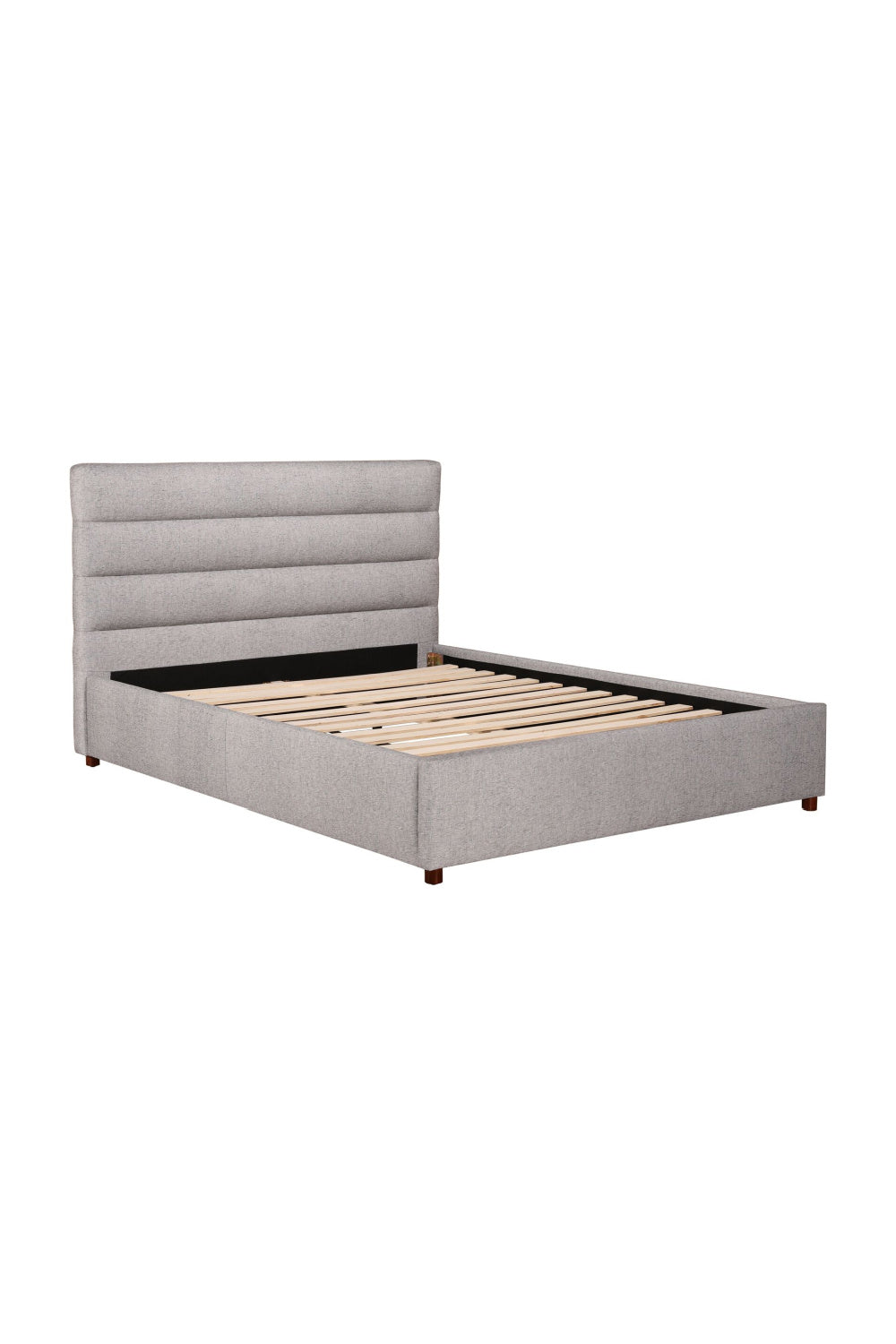 Modern European furniture - Gray Channeled Queen Bed - www.oroa.com