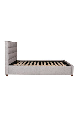 Modern European furniture - Gray Channeled Queen Bed - www.oroa.com