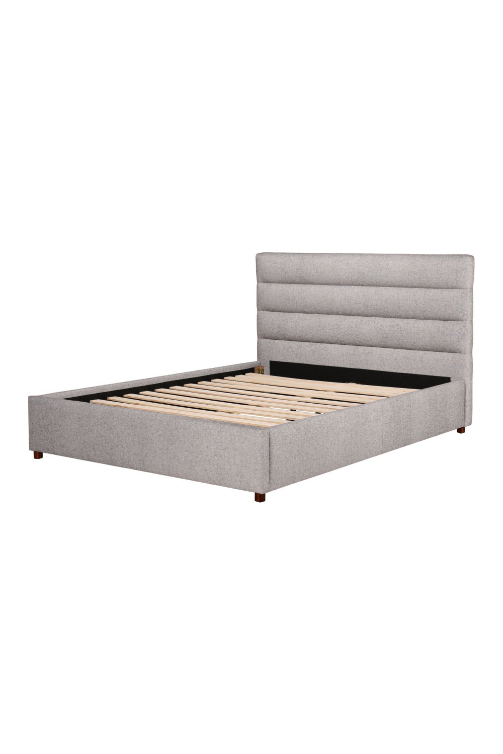 Modern European furniture - Gray Channeled Queen Bed - www.oroa.com