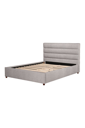 Modern European furniture - Gray Channeled Queen Bed - www.oroa.com